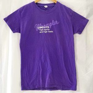 Womens Wrangler Long Live High Spirits and Heels Purple Tshirt XL